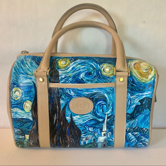 Gucci Boston Bag Hand Painted - Picture 1 of 13